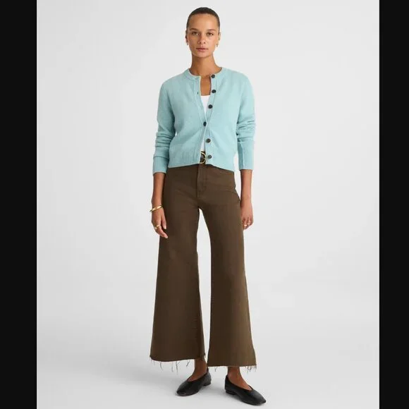 NWT Madewell 25 Flared Wide-Leg Crop Jeans - Picture 2 of 10